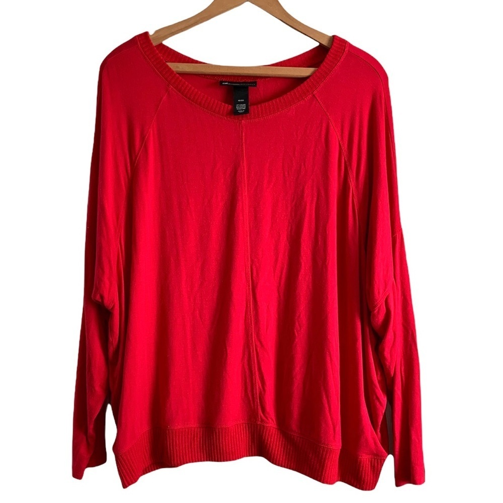 Lane Bryant Red Long Sleeve Top Blouse size 18/20